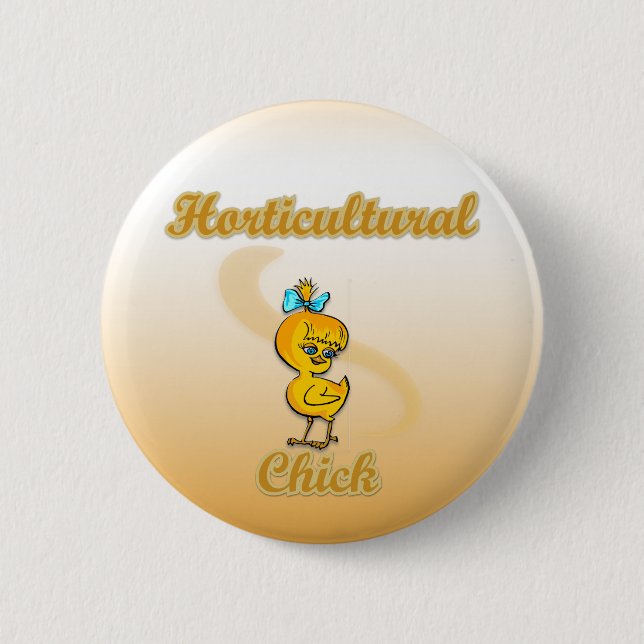 Horticultural Chick Pinback Button (Front)
