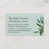 Horticultural herbs business card (Back)