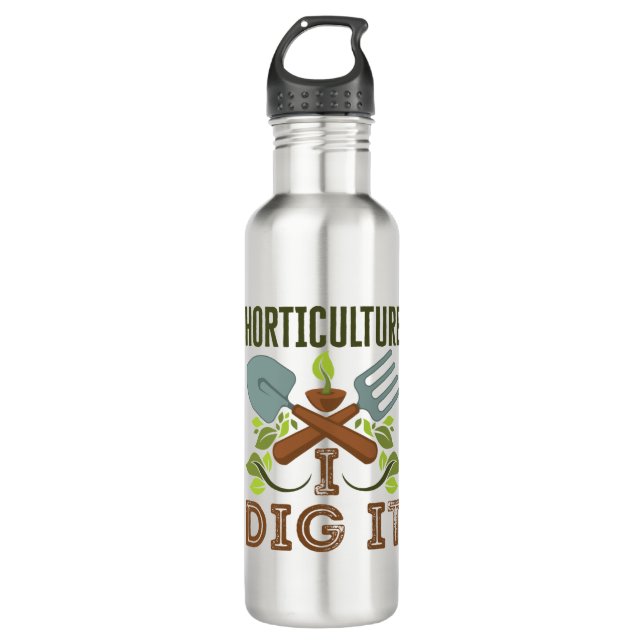 Horticulture I Dig It Stainless Steel Water Bottle (Front)