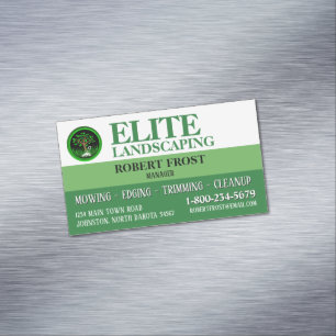 Horticulture Lawn Business Card Magnet