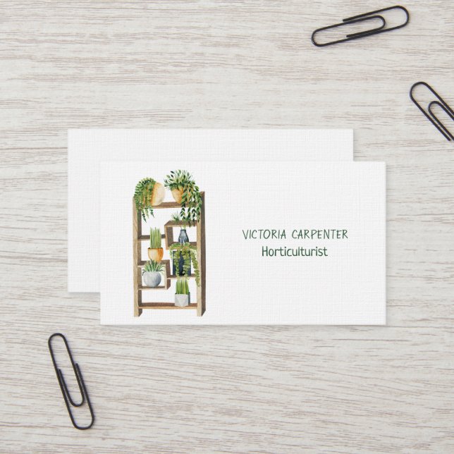 Horticulturist Green Plants  Business Card (Front/Back In Situ)