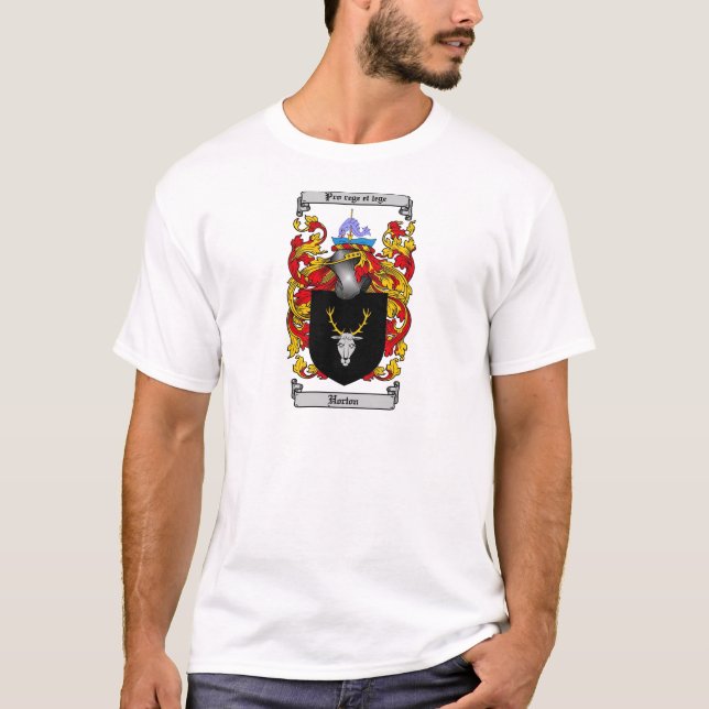 HORTON FAMILY CREST -  HORTON COAT OF ARMS T-Shirt (Front)