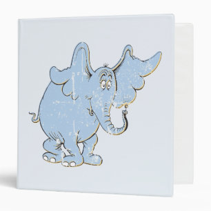 Horton Hears A Who   Horton Distressed 3 Ring Binder