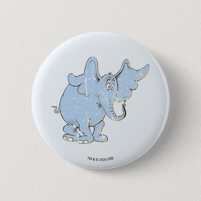 Horton Hears A Who | Horton Distressed Button (Front)