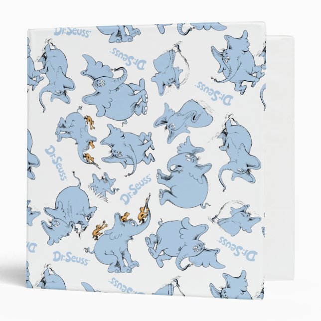Horton Hears A Who Monkey Pattern 3 Ring Binder (Front/Inside)