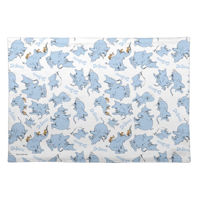 Horton Hears A Who Monkey Pattern Cloth Placemat (Front)