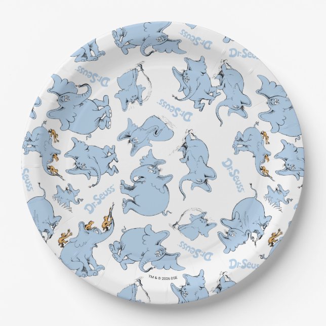 Horton Hears A Who Monkey Pattern Paper Plates (Front)