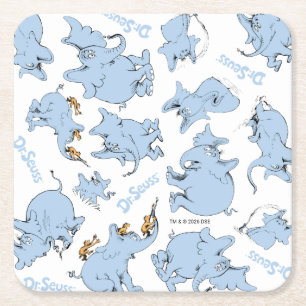Horton Hears A Who Monkey Pattern Square Paper Coaster