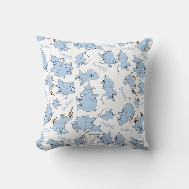 Horton Hears A Who Monkey Pattern Throw Pillow (Front)