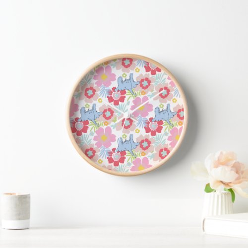 Horton Hears A Who  Pastel Flower Pattern Clock