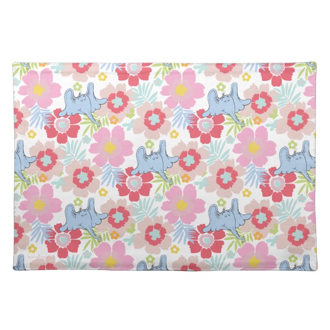 Horton Hears A Who | Pastel Flower Pattern Cloth Placemat (Front)