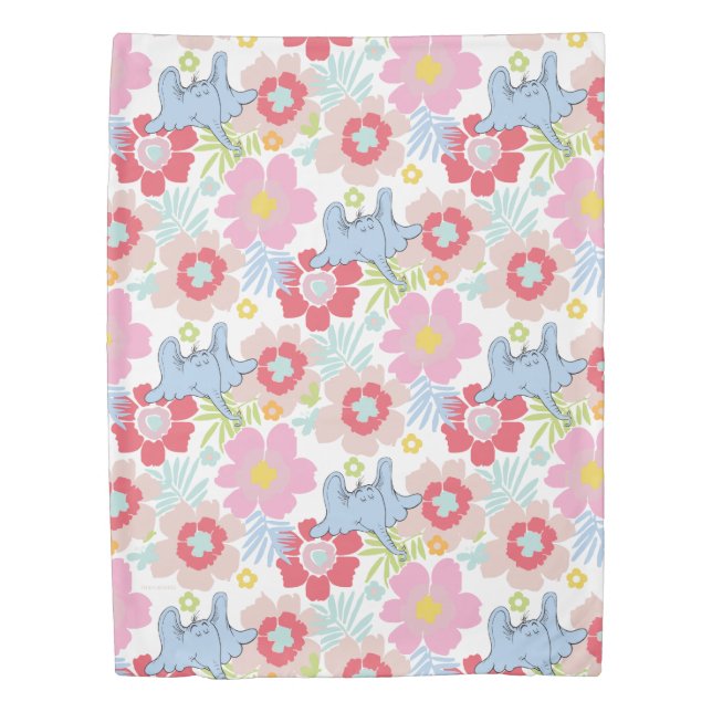Horton Hears A Who | Pastel Flower Pattern Duvet Cover (Front)