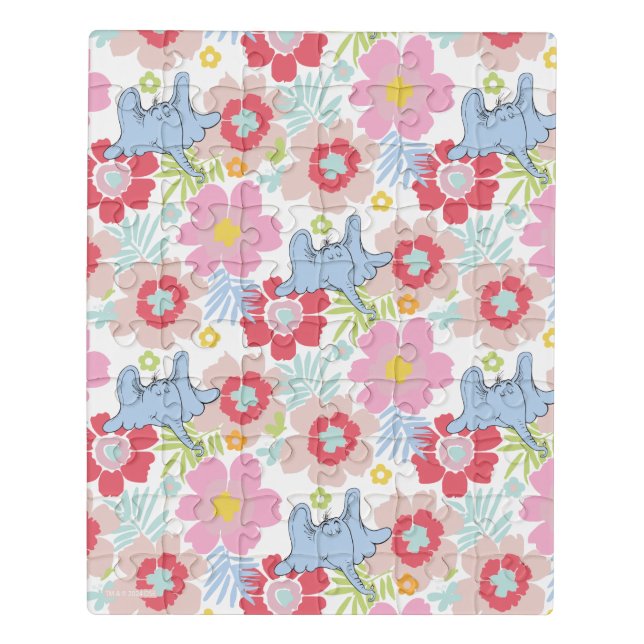 Horton Hears A Who | Pastel Flower Pattern Jigsaw Puzzle (Puzzle Vertical)