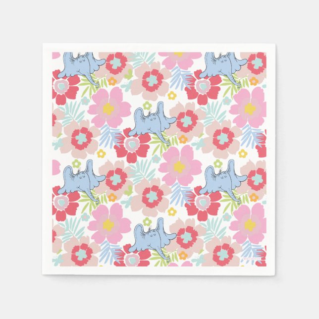 Horton Hears A Who | Pastel Flower Pattern Napkins (Front)
