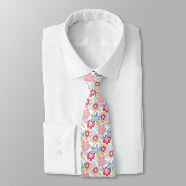 Horton Hears A Who | Pastel Flower Pattern Neck Tie (Tied)