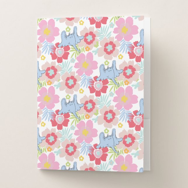 Horton Hears A Who | Pastel Flower Pattern Pocket Folder (Front)