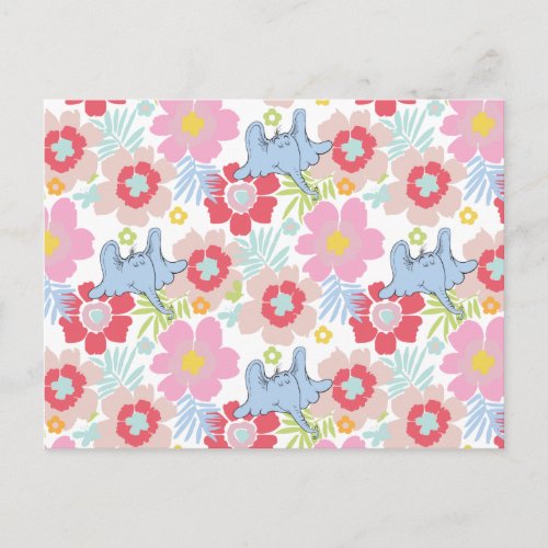 Horton Hears A Who  Pastel Flower Pattern Postcard