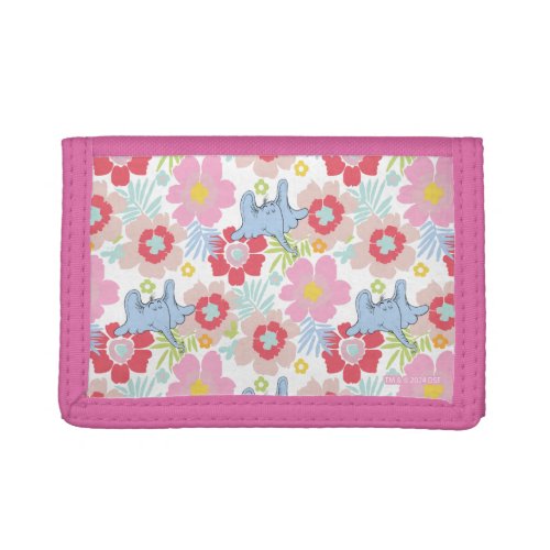 Horton Hears A Who  Pastel Flower Pattern Trifold Wallet