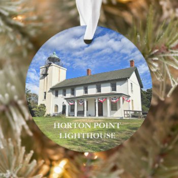 Horton Point Lighthouse  New York Ornament by LighthouseGuy at Zazzle