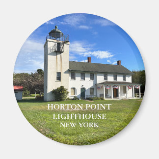 Horton Point Lighthouse, New York Round Magnet 