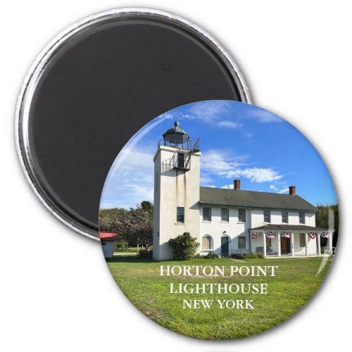 Horton Point Lighthouse New York Round Magnet 