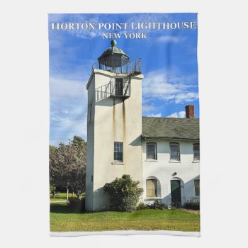 Horton Point Lighthouse  New York Tea Towel by LighthouseGuy at Zazzle