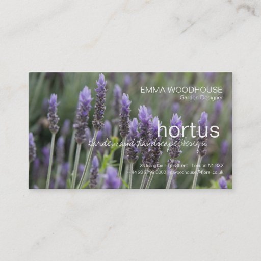 Customizable Hortus - Lavendar Business Card