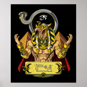 Horus Egyptian God Ra Pyramids Ancient Mythology Poster