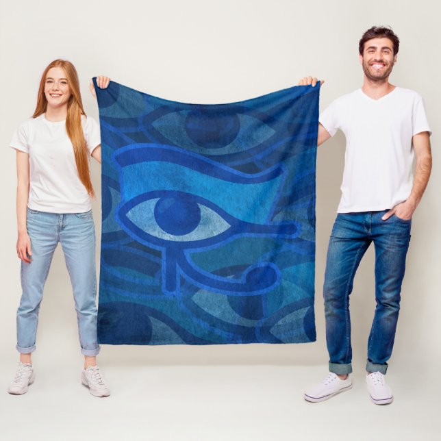 Horus Eye Fleece Blanket (In Situ)