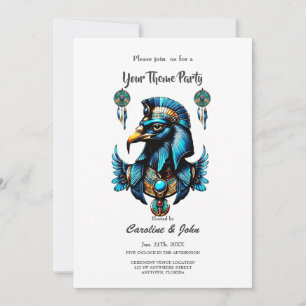 Horus the egyptian falcon god. invitation