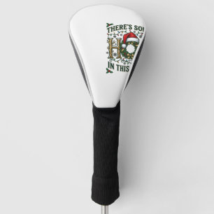 Hos House Christmas Wreath Santa Hat Lights Golf Head Cover