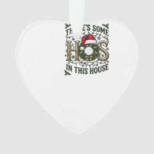 Hos House Christmas Wreath Santa Hat Lights Ornament