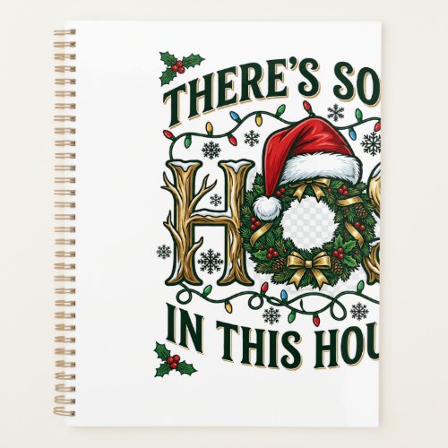 Hos House Christmas Wreath Santa Hat Lights Planner