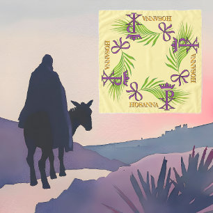 HOSANNA  Palm Sunday Square Chiffon Scarf