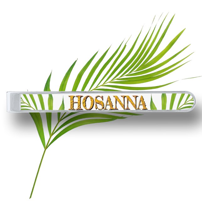 HOSANNNA Palm Sunday Silver Finish Tie Bar (Creator Uploaded)