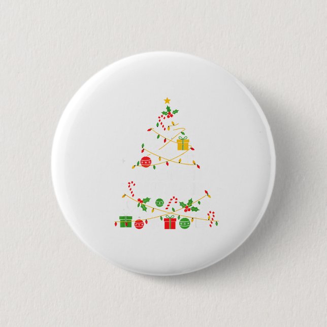 Hosce Nurse Christmas Tree Lights Womens Mens Kids Button (Front)