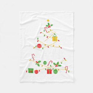 Hosce Nurse Christmas Tree Lights Womens Mens Kids Fleece Blanket
