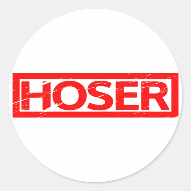Hoser Stamp Classic Round Sticker (Front)