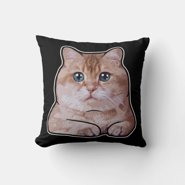 Hosico Cat Throw Pillow (Front)