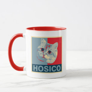Hosico - Red Blue Illustration Mug