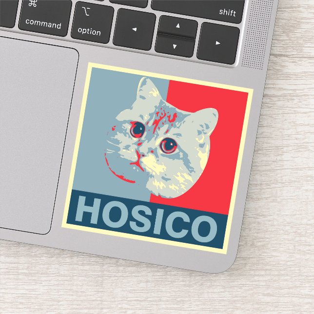 Hosico - Red Blue Illustration Sticker (Detail)