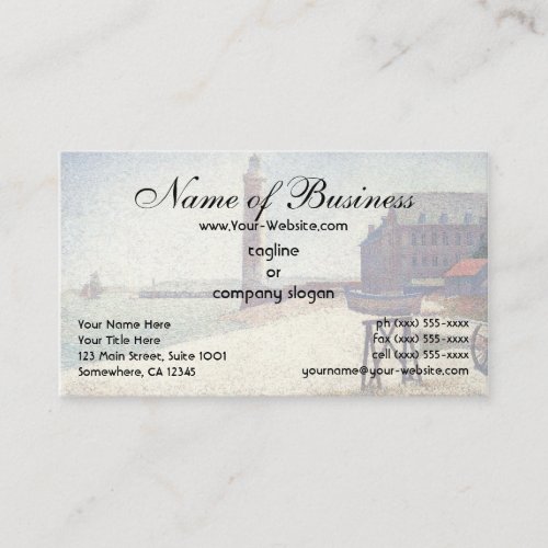 Hospice and Lighthouse at Honfleur by Seurat Business Card Templates