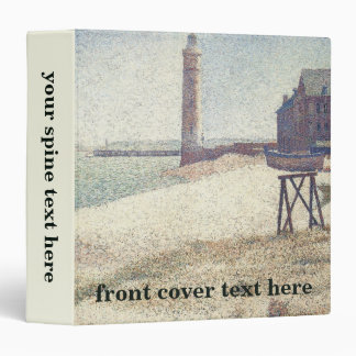 Hospice and Lighthouse, Honfleur by Georges Seurat 3 Ring Binder
