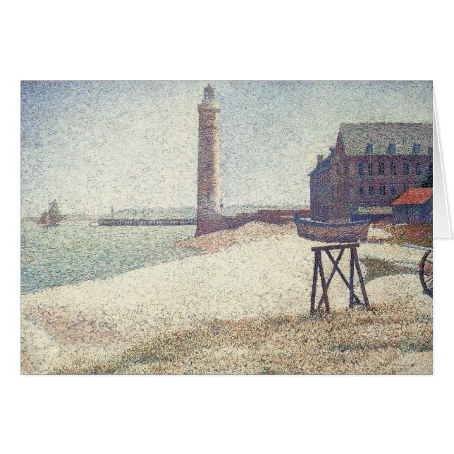 Hospice and Lighthouse, Honfleur by Georges Seurat Cards (Front Horizontal)