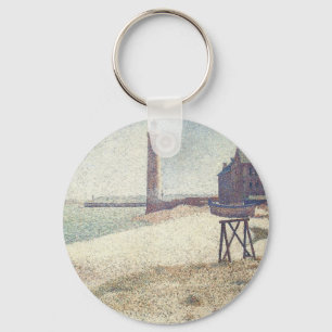 Hospice and Lighthouse, Honfleur by Georges Seurat Keychain
