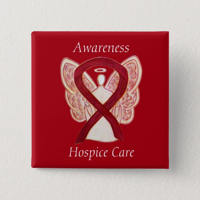 Hospice Care Angel Awareness Ribbon Pins (Front)