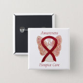 Hospice Care Angel Awareness Ribbon Pins (Front & Back)