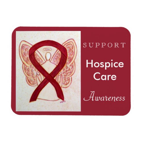 Hospice Care Awareness Ribbon Angel Magnet