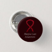 Hospice Care Awareness Ribbon Custom Pins (Front & Back)