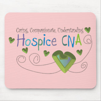 Hospice CNA Green Hearts Mouse Pad